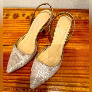 Kate Spade slingback kitten heels